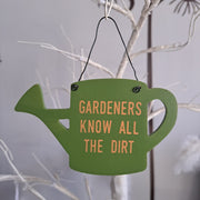 Gardeners Know All The Dirt Balkon Bahçe Tabelası Bonvagon