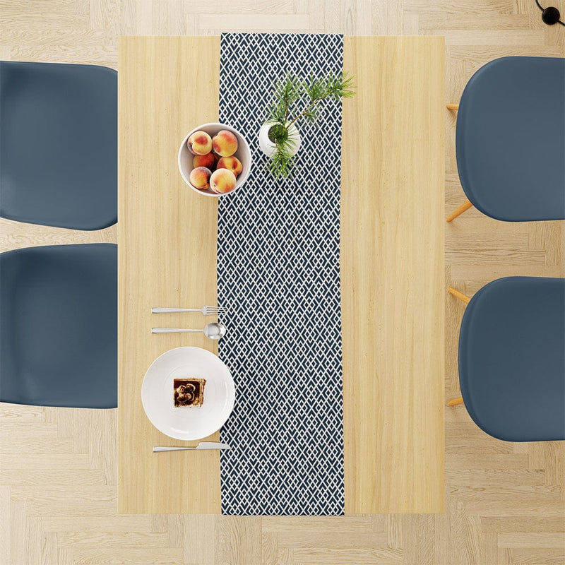 Geo İnce Keten Runner 140x45cm