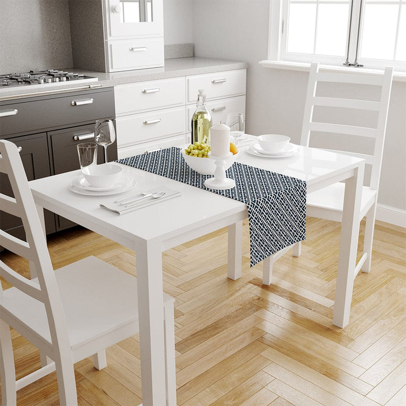 Geo İnce Keten Runner 140x45cm