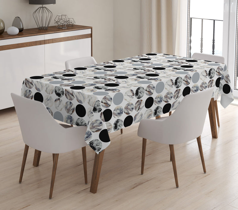 Geometrik Desenli Dijital Baskılı 3D Masa Örtüsü Bonvagon