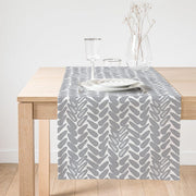 Geometrik Desenli Dijital Baskılı Modern Süet Runner