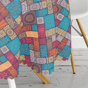 Geometrik Etnik Desenli Özel Tasarım Leke Tutmaz Masa Örtüsü Bonvagon