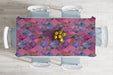Geometrik Pudra Renkler Modern Tasarımlı Dekoratif Leke Tutmaz Masa Örtüsü Bonvagon
