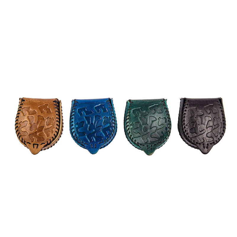 Gerçek Deri Doğal Boyalı Bitkisel Tabaklamalı Bozuk Para Çantası Mavi Bonvagon