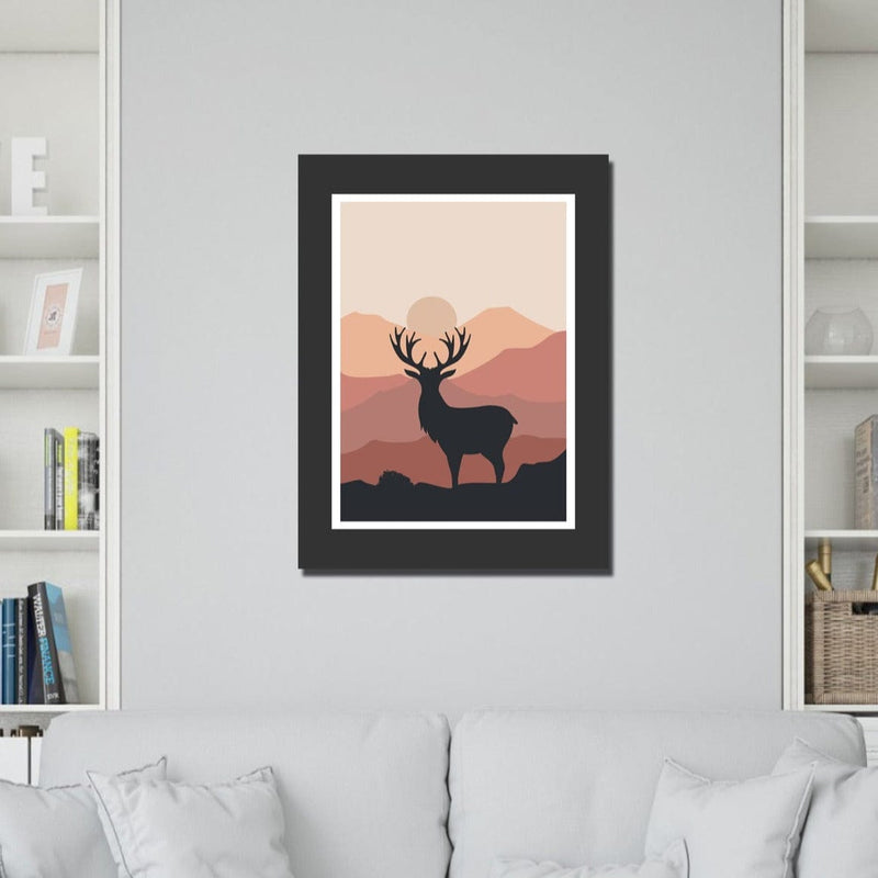 Geyik İllustration Tablo Dijital Baskı Bonvagon