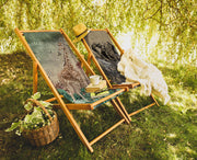Giraffe Katlanabilir Şezlong Katlanır Ahşap Lounge Chair