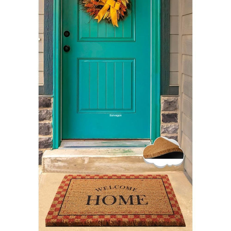 Glamour Red Doğal Koko Hindistan Cevizi Kapı Önü Paspas 60x40cm Bonvagon