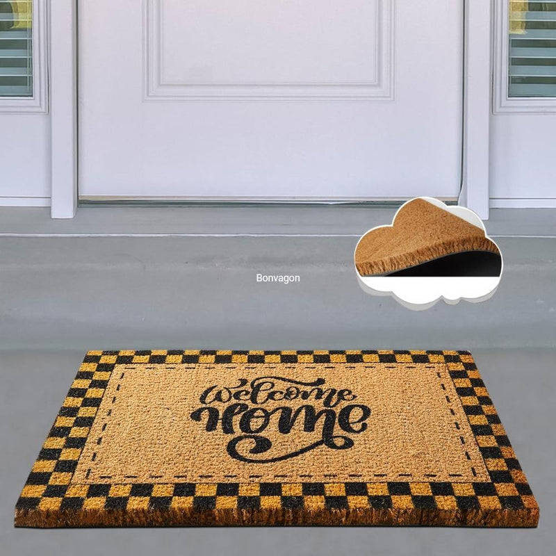 Glamour Yellow Doğal Koko Hindistan Cevizi Kapı Önü Paspas 60x40cm Bonvagon