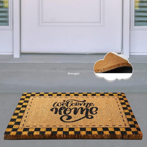 Glamour Yellow Doğal Koko Hindistan Cevizi Kapı Önü Paspas 60x40cm Bonvagon