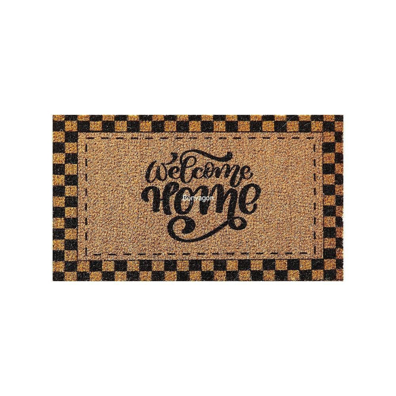 Glamour Yellow Doğal Koko Hindistan Cevizi Kapı Önü Paspas 60x40cm Bonvagon