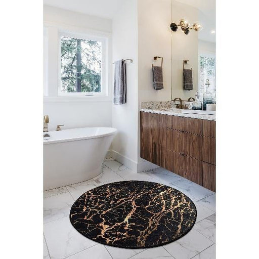 Goldes Dijital Baskılı 100cm Banyo Halısı, Kaymaz Taban, Yıkanabilir Bonvagon