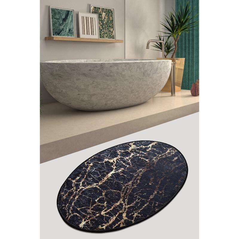 Goldes Oval 60x90cm Dijital Baskılı Halı, Kaymaz Taban, Yıkanabilir Bonvagon