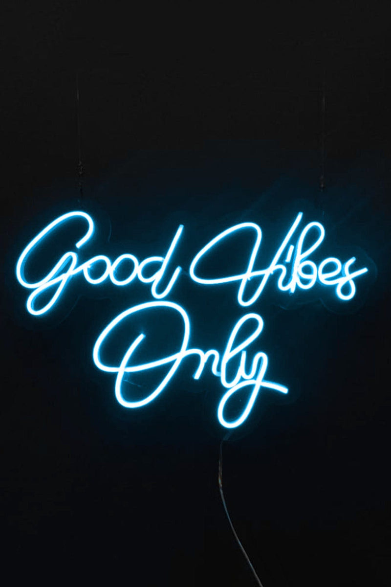 Good Vibes Only Yazılı v3 Neon LED Işıklı Tablo Duvar Dekorasyon
