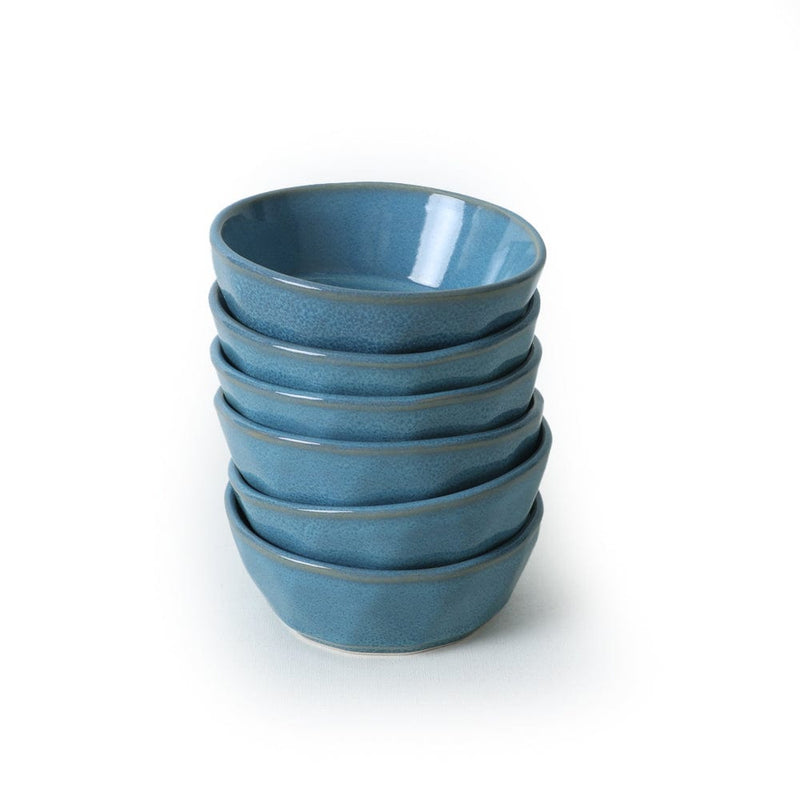Granit Turkuaz Kristal Çerezlik / Sosluk 12cm 6 Adet