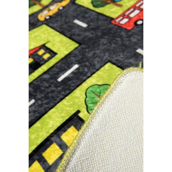 Green City Yıkanabilir Antibakteriyel Çocuk Halısı, Kaymaz Taban, Yıkanabilir Bonvagon