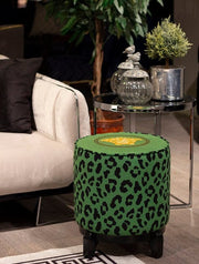 Green Paws Print Ayaklı Puf Bonvagon