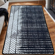 Grey Nuelo Wood Dijital Baskılı Dekoratif Halı, Kaymaz Taban, Yıkanabilir Bonvagon