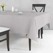 Gri Beyaz Pöti Kareli Masa Örtüsü %100 Pamuk 170x170cm Bonvagon