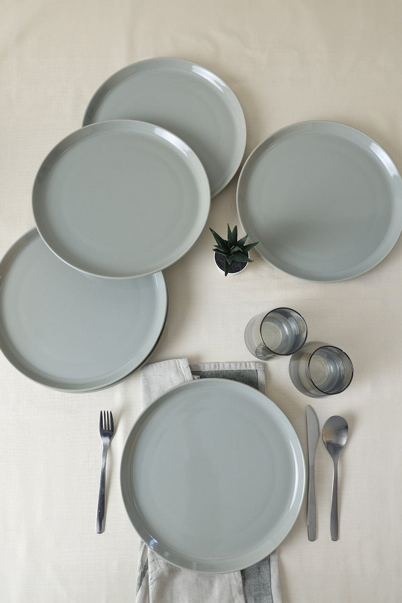 Gri Hitit Servis Tabağı 28 cm 6 Adet Bonvagon