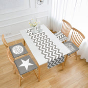 Gri Renklerin Şıklığı 4 Fermuarlı Sandalye Minderi ve 1 Runner Seti Bonvagon