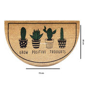 Grow Kaktüs 45x75cm Doğal Koko Hindistan Cevizi Kapı Önü Paspas Cual Bonvagon