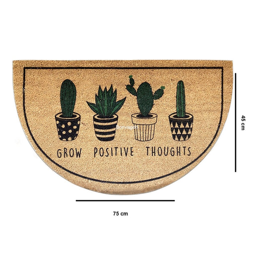 Grow Kaktüs 45x75cm Doğal Koko Hindistan Cevizi Kapı Önü Paspas Cual Bonvagon