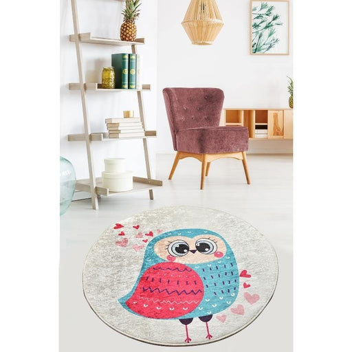 Gufo Çap Dijital Baskılı Halı, Kaymaz Taban, Yıkanabilir Bonvagon