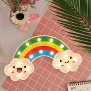 Gülen Bulutlu Gökkuşağı LED Gece Lambası Bonvagon