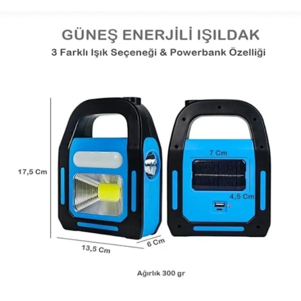 Güneş Enerjili Kamp Işıldak ve Powerbank Bonvagon
