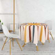 Güneş Işınları Dijital Baskılı Yuvarlak Masa Örtüsü Bonvagon