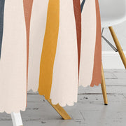 Güneş Işınları Dijital Baskılı Yuvarlak Masa Örtüsü Bonvagon