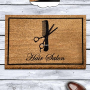 Hair Salon Kuaför Berber Doğal Koko Hindistan Cevizi  Kapı Önü Paspas 60x40cm