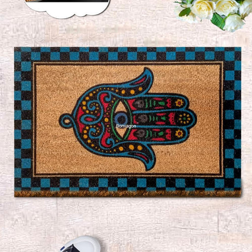 Hamsa Doğal Koko Hindistan Cevizi Kapı Önü Paspas 60x40cm Bonvagon