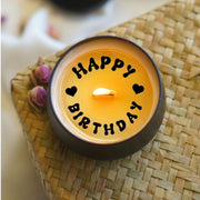 Happy Birthday Sürpriz Mesajlı El Yapımı Soya Mumu