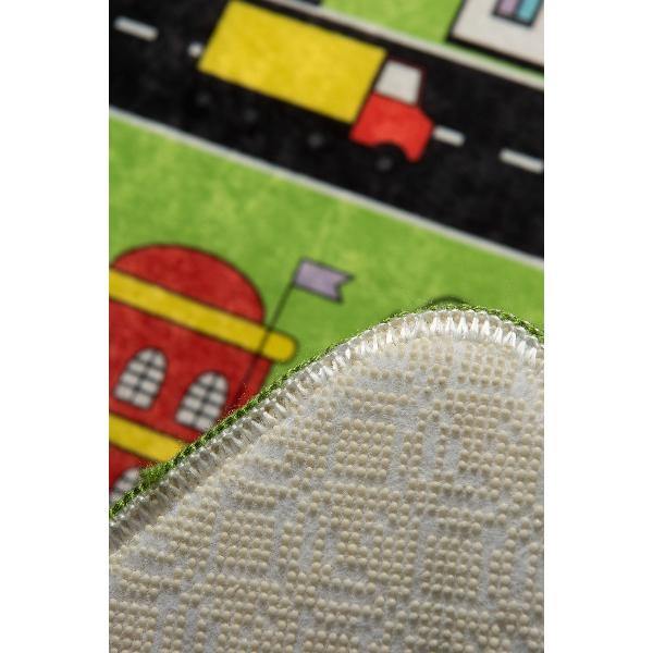 Happy City Yıkanabilir Antibakteriyel Çocuk Halısı, Kaymaz Taban, Yıkanabilir Bonvagon