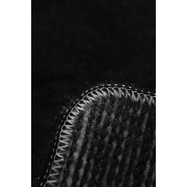 Hawai Siyah Çap 90cm Akrilik Banyo Halısı, Kaymaz Taban, Yıkanabilir Bonvagon