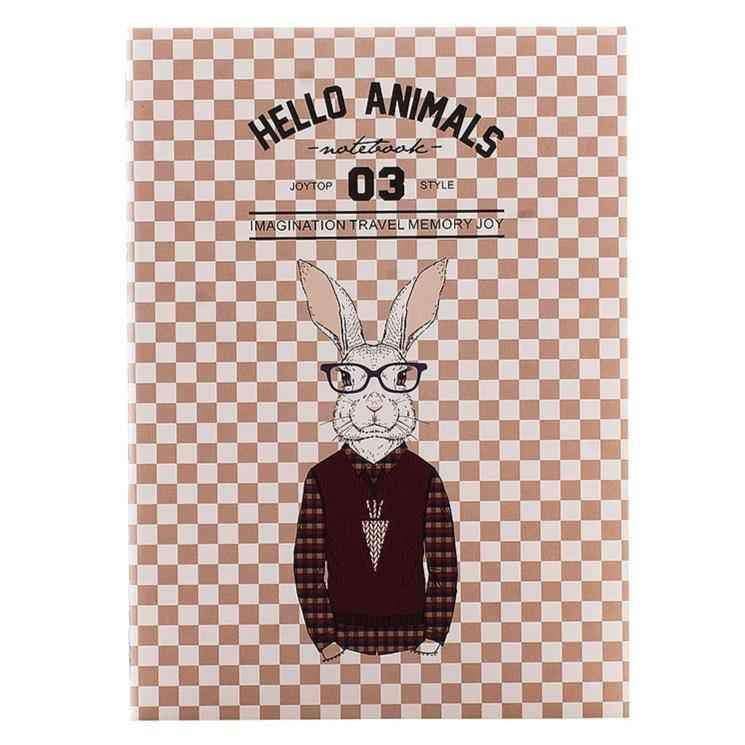 Hello Animals Bay Tavşan B5 Çizgili Defter Bonvagon