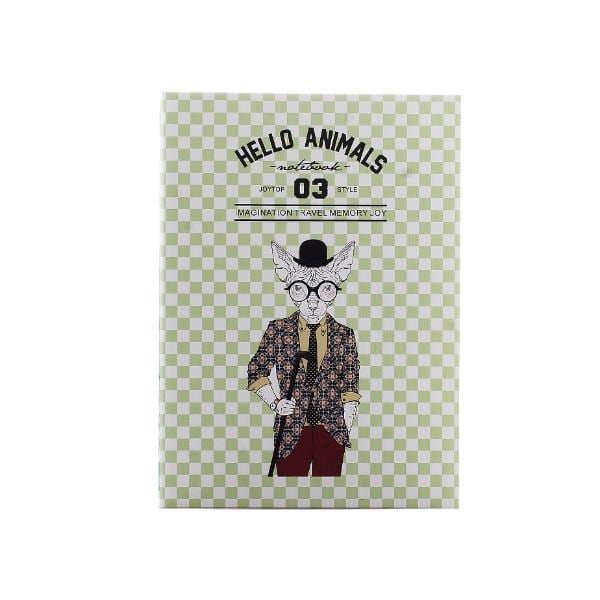 Hello Animals Bay Tilki B5 Çizgili Defter Bonvagon