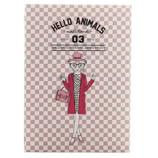 Hello Animals Bayan Kedi B5 Çizgili Defter Bonvagon