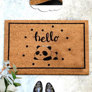 Hello Baby Panda Doğal Koko Hindistan Cevizi Kapı Önü Paspas 60x40cm Bonvagon