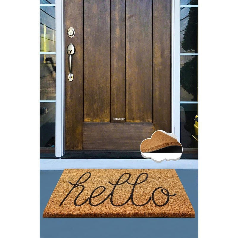 Hello Doğal Koko Hindistan Cevizi Kapı Önü Paspas 60x40cm Bonvagon