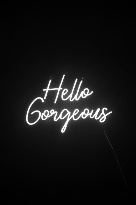 Hello Gorgeous Yazılı Neon Led Işıklı Tablo Duvar Dekorasyon Bonvagon