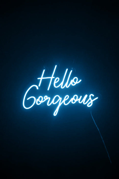 Hello Gorgeous Yazılı Neon Led Işıklı Tablo Duvar Dekorasyon Bonvagon