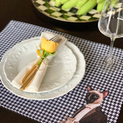 Hey Animals 4'lü İnce Keten Kumaş Amerikan Servisi 50x35cm Bonvagon