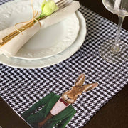 Hey Animals 4'lü İnce Keten Kumaş Amerikan Servisi 50x35cm Bonvagon