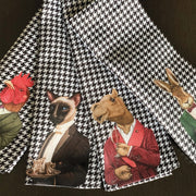 Hey Animals 4'lü İnce Keten Kumaş Amerikan Servisi 50x35cm Bonvagon