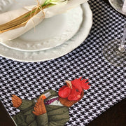 Hey Animals 4'lü İnce Keten Kumaş Amerikan Servisi 50x35cm Bonvagon