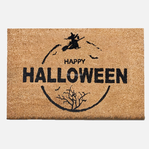 Hey Happy Halloween Doğal Koko Hindistan Cevizi Kapı Önü Paspas 60x40cm