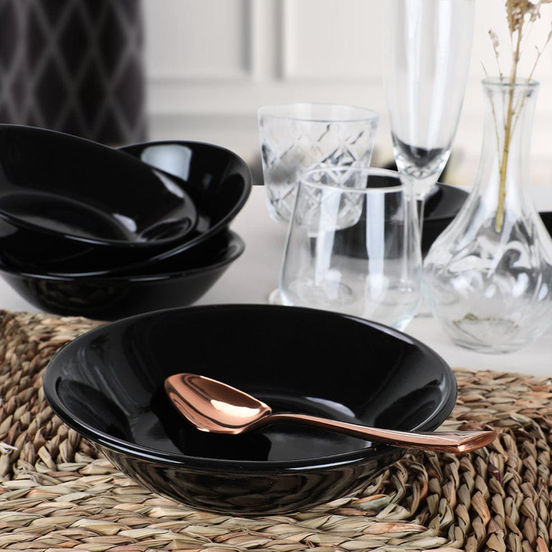 Hitit Siyah Yemek Tabağı 18cm 6 Adet Bonvagon