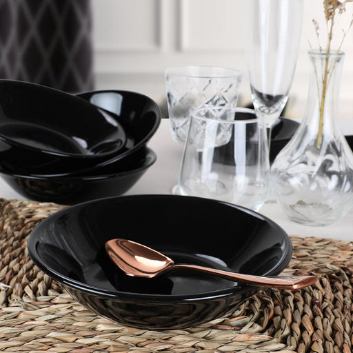 Hitit Siyah Yemek Tabağı 18cm 6 Adet Bonvagon